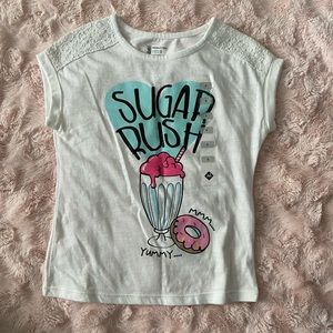 Girls’ White Ice Cream Donut Tee